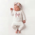 Newborn Baby Girl Coming Home Outfit Embroidered, Personalized Newborn Baby Girl Outfit